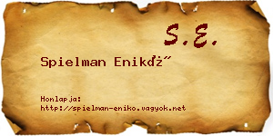 Spielman Enikő névjegykártya